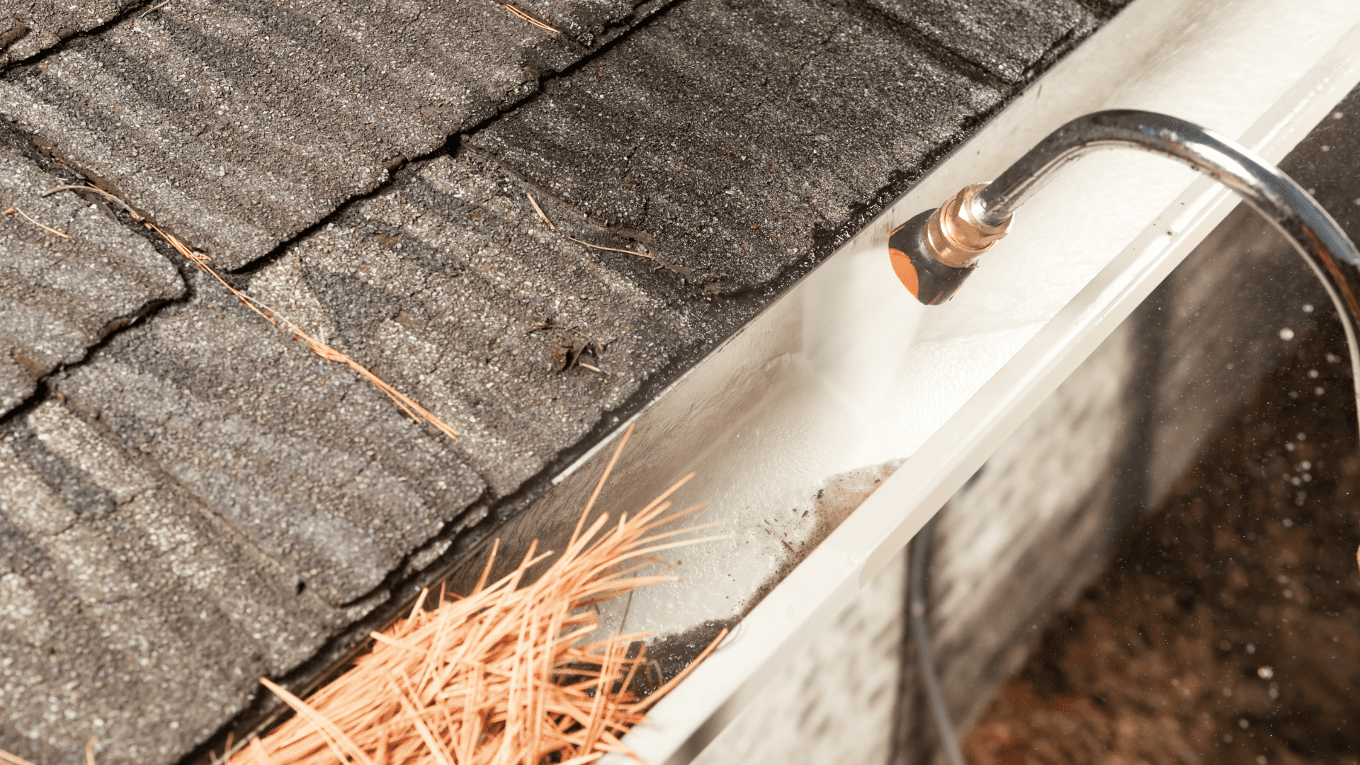 how to clean gutters from the ground